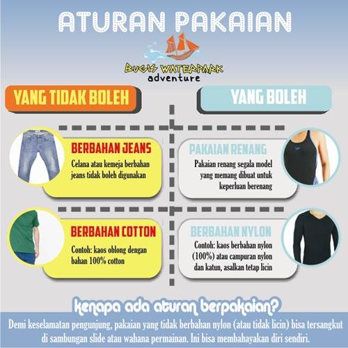 Aturan Pakaian di Bugis Waterpark