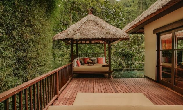 berapa harga berenang di hanging garden ubud tanpa menginap?