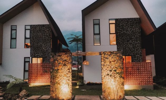lagi hits di bogor, lenirra villa yang estetik dengan pemandangan gunung salak dan sawah asri!