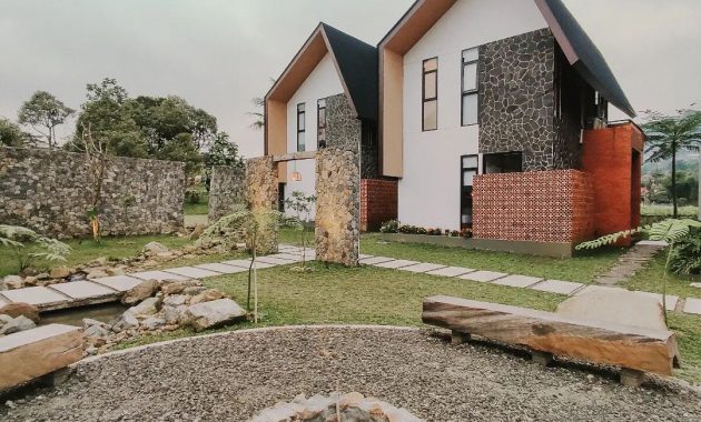 lagi hits di bogor, lenirra villa yang estetik dengan pemandangan gunung salak dan sawah asri!