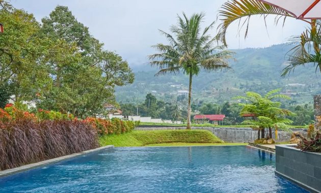 lagi hits di bogor, lenirra villa yang estetik dengan pemandangan gunung salak dan sawah asri!