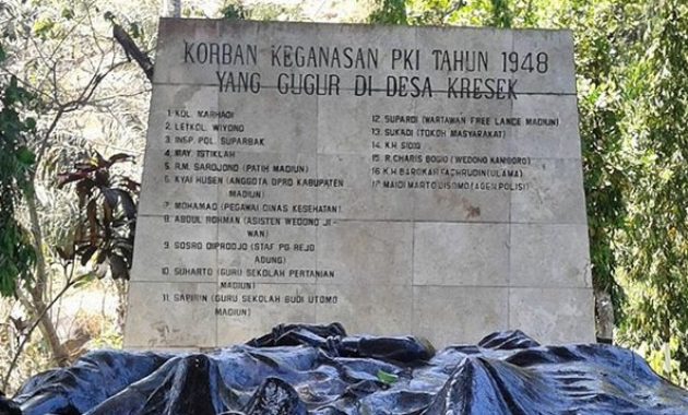monumen kresek, saksi bisu tragedi kebiadaban pki di madiun