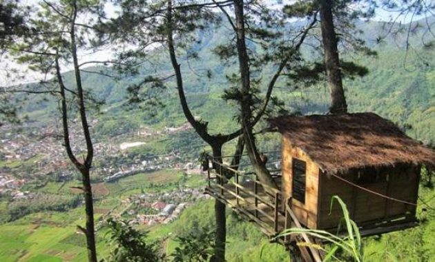 omah kayu batu, berapa harga sewa dan tiket masuknya?