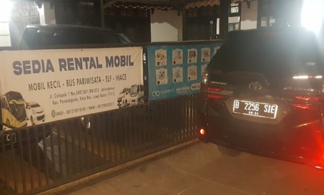 rental mobil pondok gede harga 200k, no 10 lepas kunci