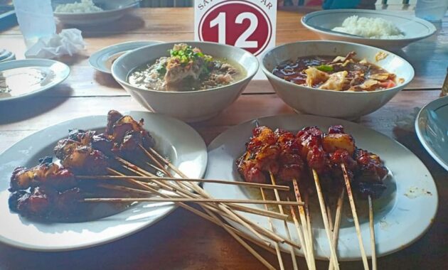 sate kambing hanjawar, kuliner favorit wisatawan puncak