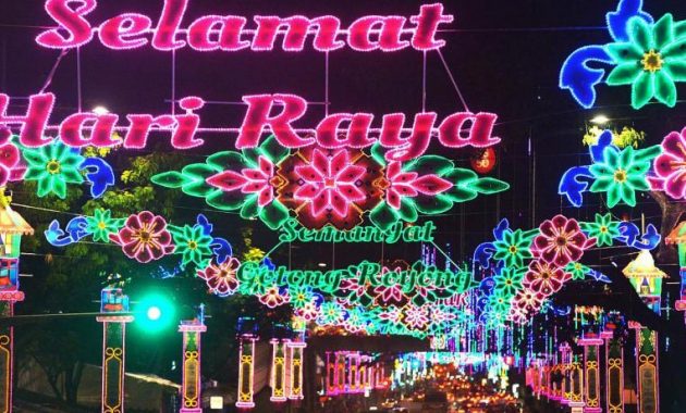 suasana lebaran di malaysia, tidak ada takbir keliling?
