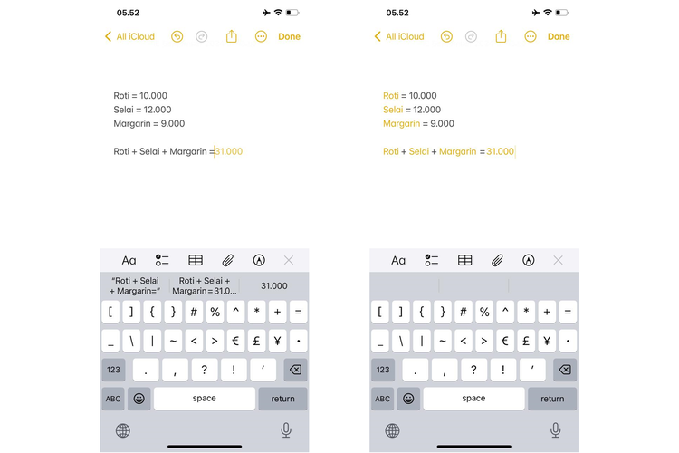 Fitur Math Notes di iOS 18 iPhone. Fitur ini memungkinkan pengguna menghitung soal matematika secara otomatis di aplikasi Notes., 1. Kustomisasi Control Center, 2. Kustomisasi ikon aplikasi, 3. Kustomisasi menu lock screen, 4. Menghitung soal matematika otomatis di Notes, 5. Membuat transkrip rekaman audio di Notes, 6. Menghilangkan objek yang mengganggu pada website di Safari, 7. Mengelola password di aplikasi Password, 8. Kalkulator dengan beberapa pilihan mode, 9. Pencarian konten di Photos, 10. Chat dengan berbagai format dan efek di Message