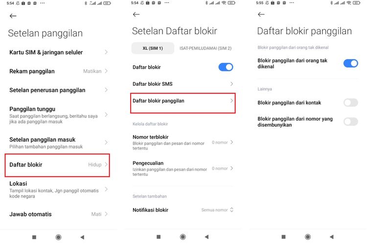 Ilustrasi cara mencegah panggilan tidak dikenal di HP Android.
