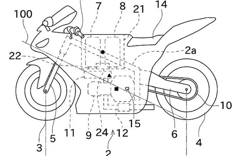 Kawasaki Serius Bikin Motor Hidrogen, Muncul Paten Model Skutik