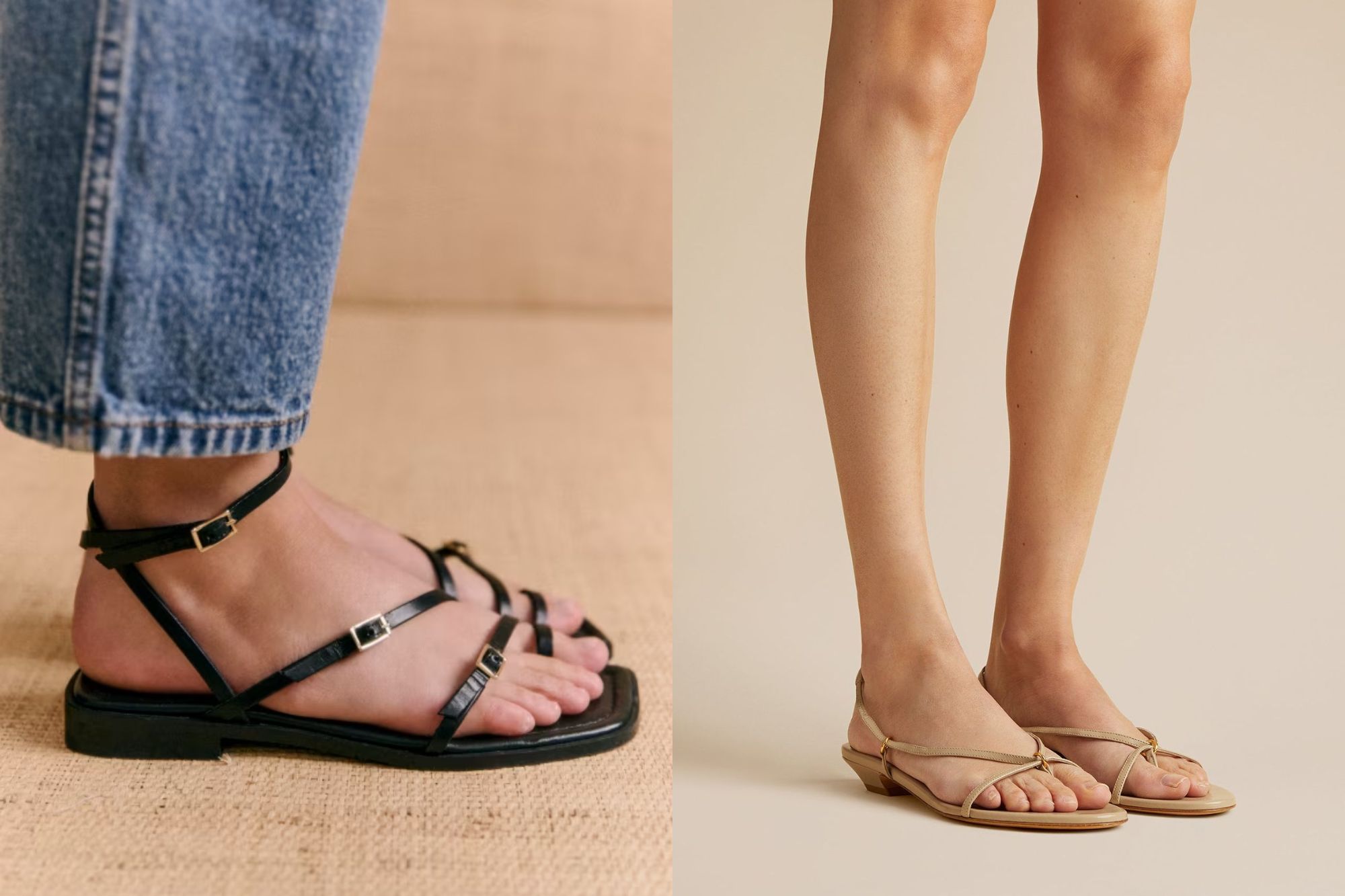 model sepatu sandal wanita yang simple dan elegan, 1. T-Strap Sandals, 2. Fisherman Sandals, 3. Double-Buckle Sandals, 4. Strappy Sandals, 5. Sandal dengan Hak Balok, 6. Platform Sandals