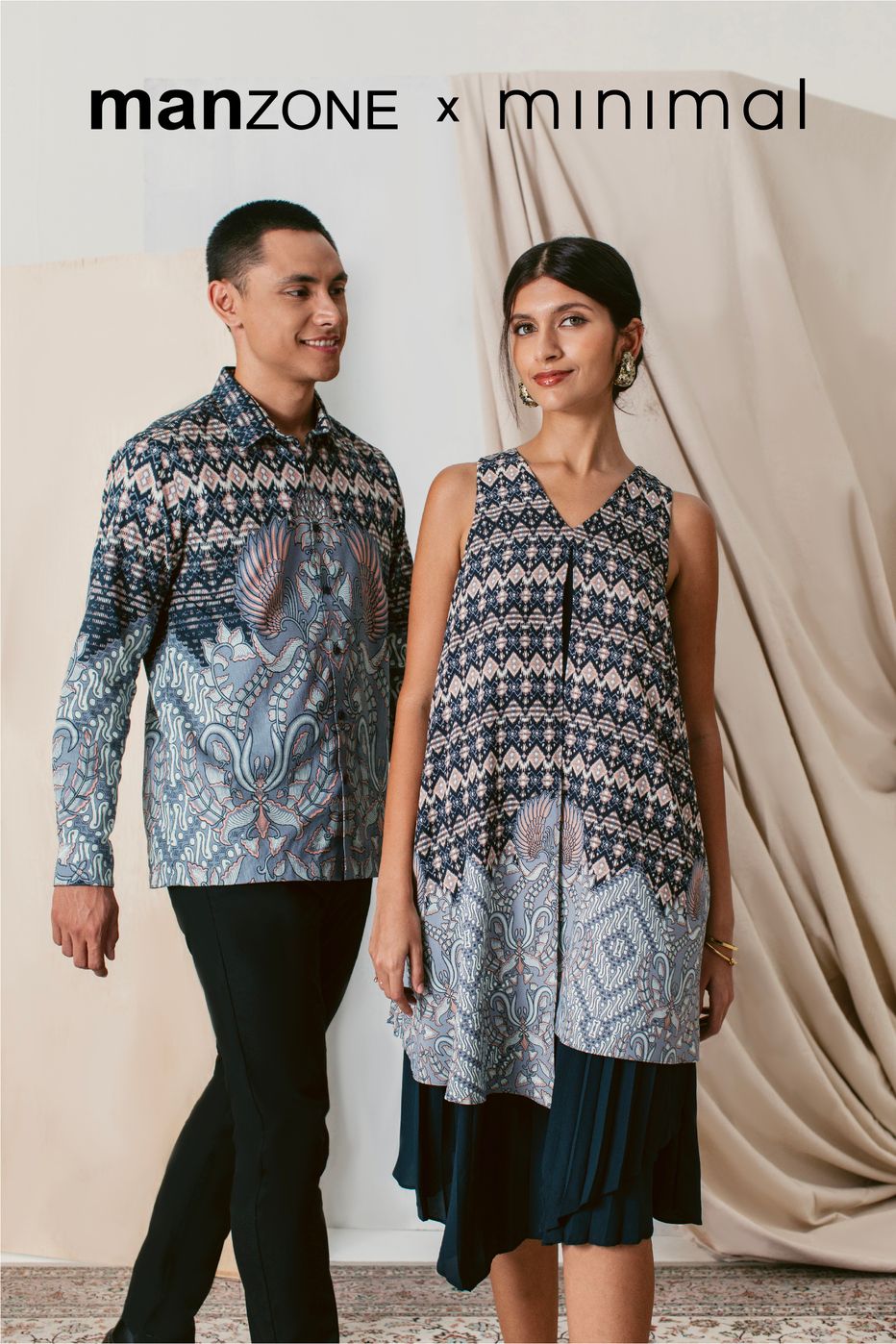 rayakan hari batik nasional dengan koleksi minimal x manzone, 1. “Heritage with Love” menampilkan interpretasi modern dari pola-pola batik, seperti motif Parang dan Burung Sekar Jagad Tenun., 2. Minimal menggabungkan desain serta potongan minimalis elegan khasnya dengan sentuhan gaya kontemporer dari Manzone, menciptakan koleksi yang harmonis dan cocok untuk pria dan wanita yang terdiri dari enam pilihan motif., 3. Minimal x Manzone menciptakan berbagai pakaian ready-to-wear yang cocok digunakan sebagai pakaian sehari-hari hingga acara yang lebih formal., 4. Koleksi eksklusif ini dijual dengan harga mulai dari Rp 199,900 sampai Rp 599,900., 5. Koleksi “Heritage with Love” sudah tersedia dari tanggal 4 September 2024 di Showroom Minimal dan Manzone di seluruh Indonesia dan eksklusif secara online di Shopee pada tanggal 14 September 2024 dan pada website resmi minimal.id, Tokopedia, TikTok Shop, dan Zalora.